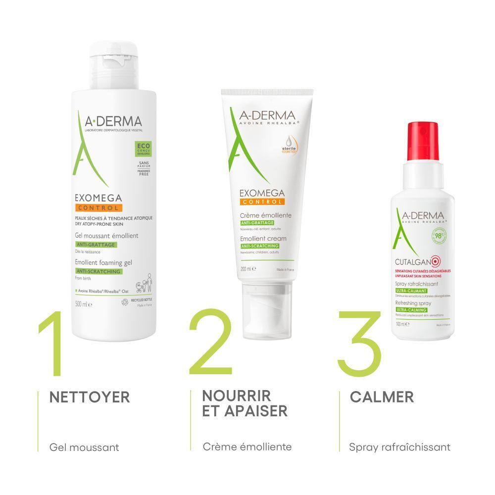 Deux gouttes de gel et mousse. Testé sous contrôle dermatologique et pédiatrique.
