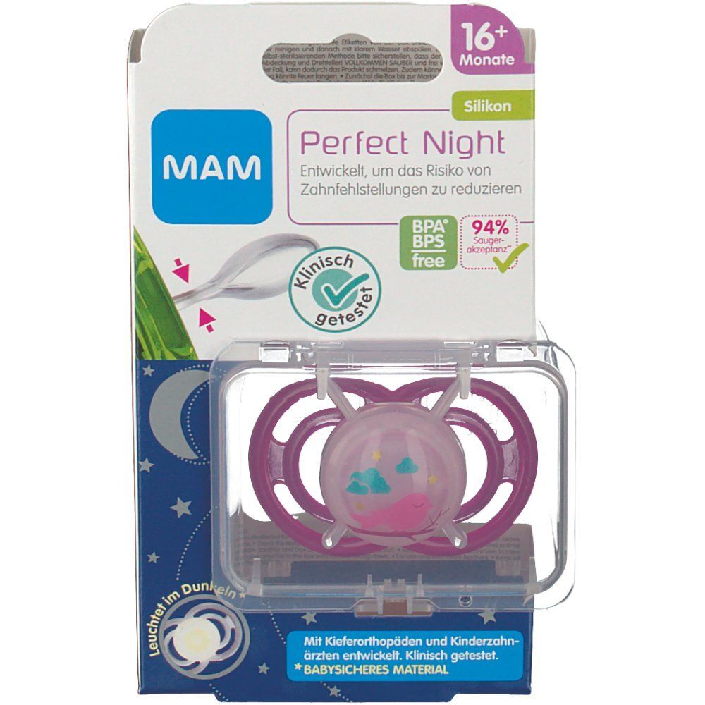 Ciucci MAM Original Night Set 2 Pezzi - Silicone SkinSoft Luminoso | 16+ Mesi Rosa - Foto 8