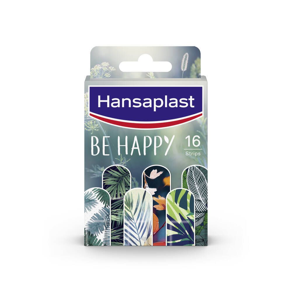 Boîte de pansements Hansaplast Be Happy Édition Limitée. 16 pansements avec différents motifs.