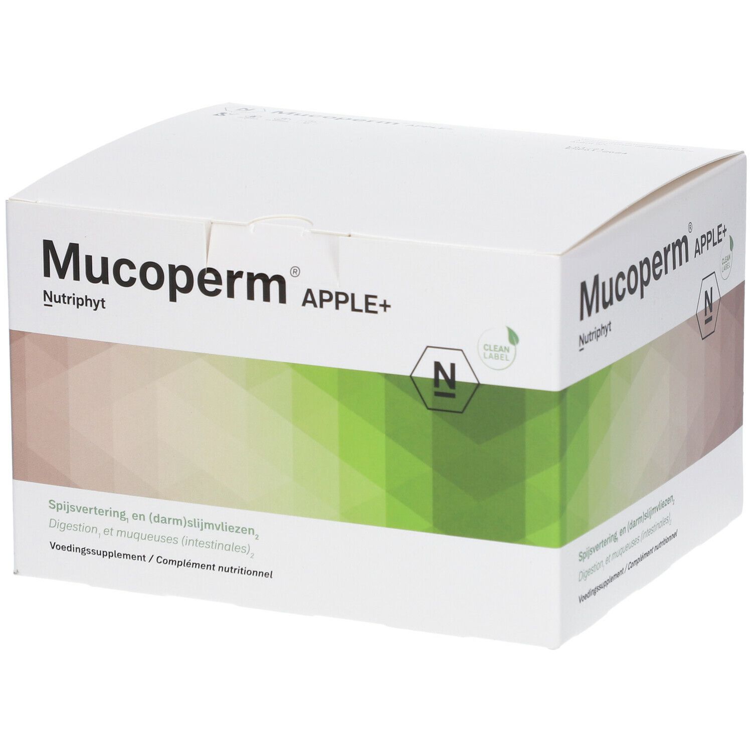 Mucoperm Apple | Spijsvertering en (darm)slijmvliezen Met 32 ingrediënten 60x4 Zakje