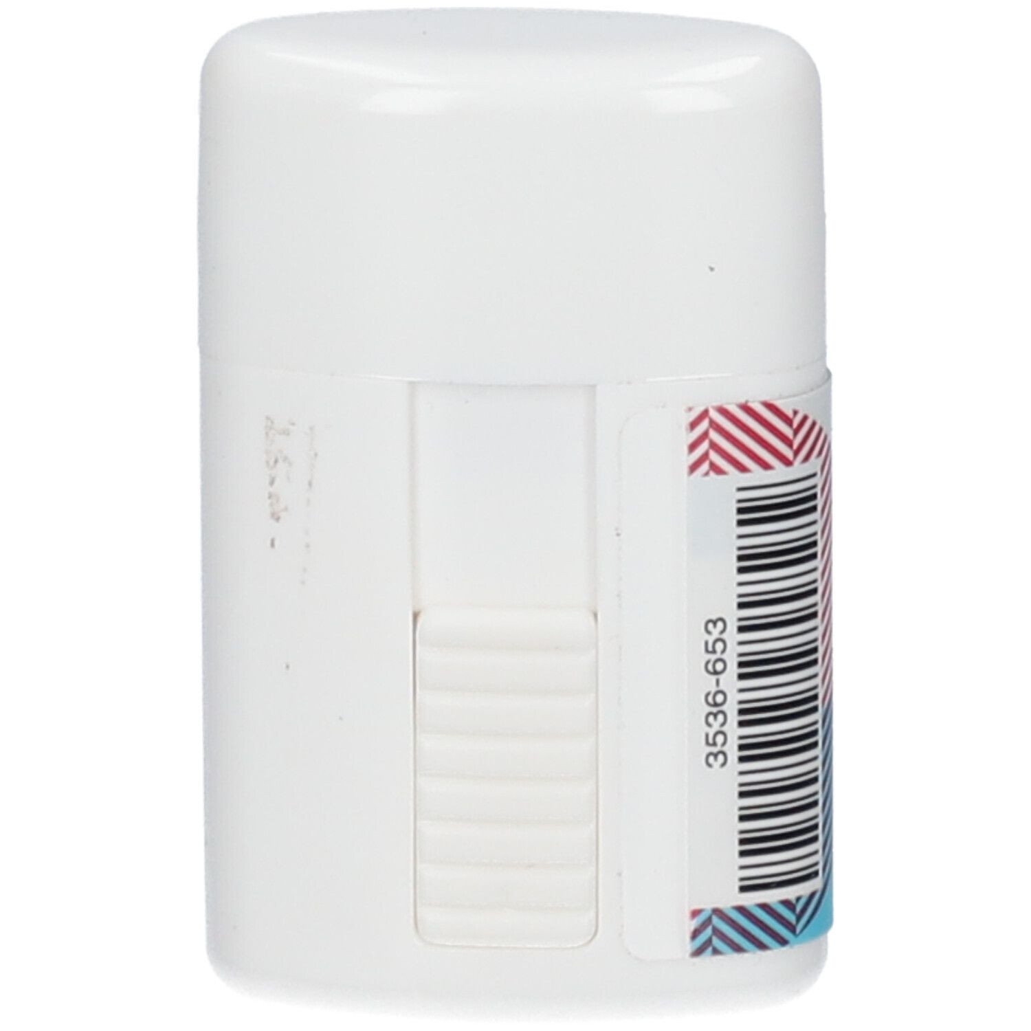 Weißer Stick mit Barcode und Aufschrift '3536-653'.