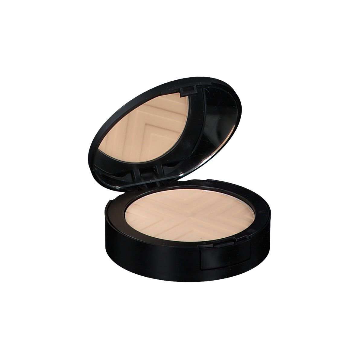 Emballage noir VICHY DERMABLEND Covermatte. Texte: Opal 15, Compact Powder Foundation, SPF 25.