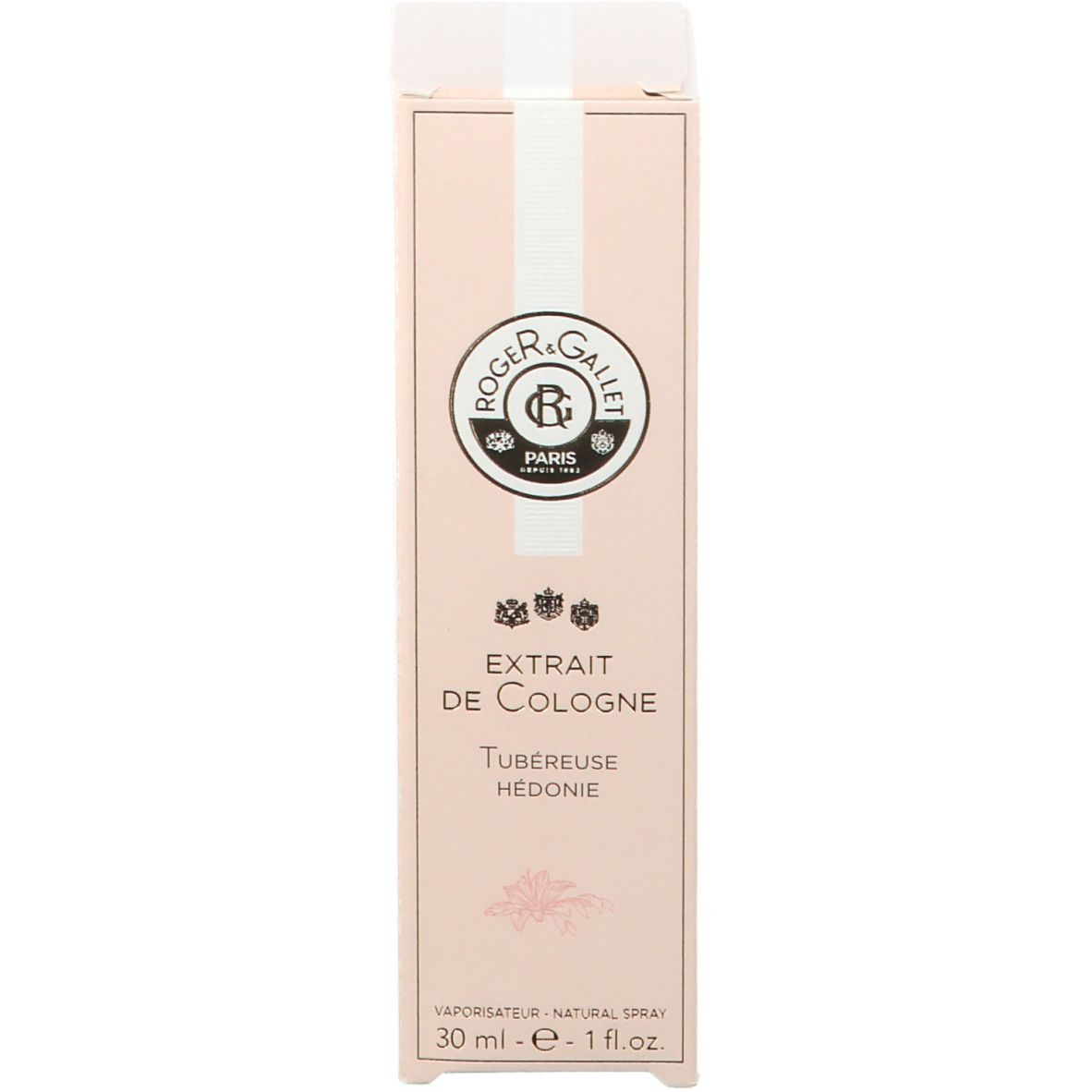 Emballage. Inscription: Roger & Gallet, Extrait de Cologne, Tubéreuse Hédonie. 30 ml.