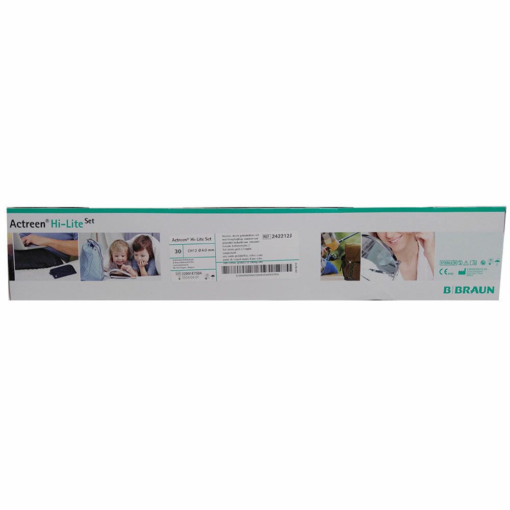 Emballage Actreen Hi-Lite Set, logo D. Braun. Informations produit et code-barres sur l'emballage.