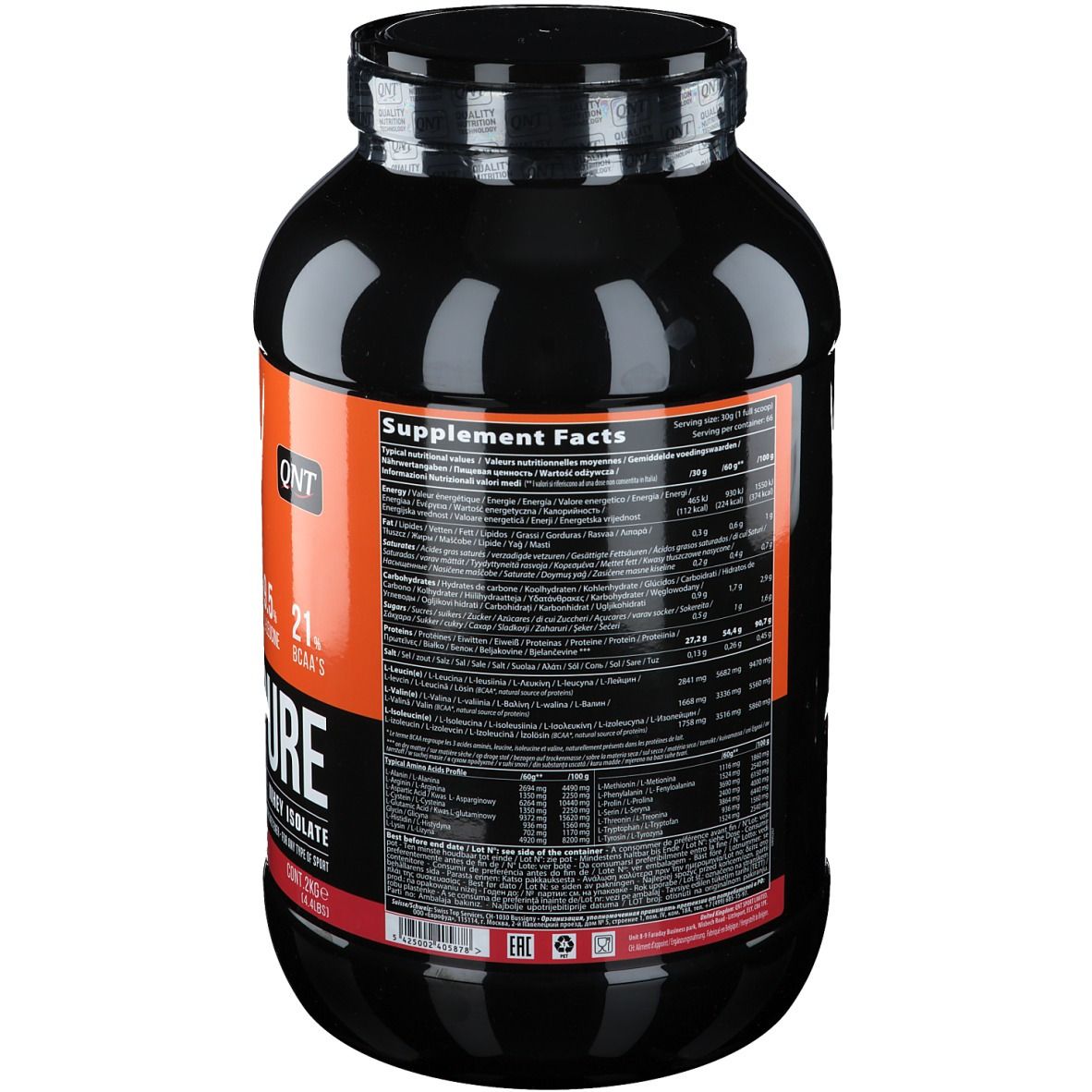 Metapure Zero Carb Whey Isolate  QNT