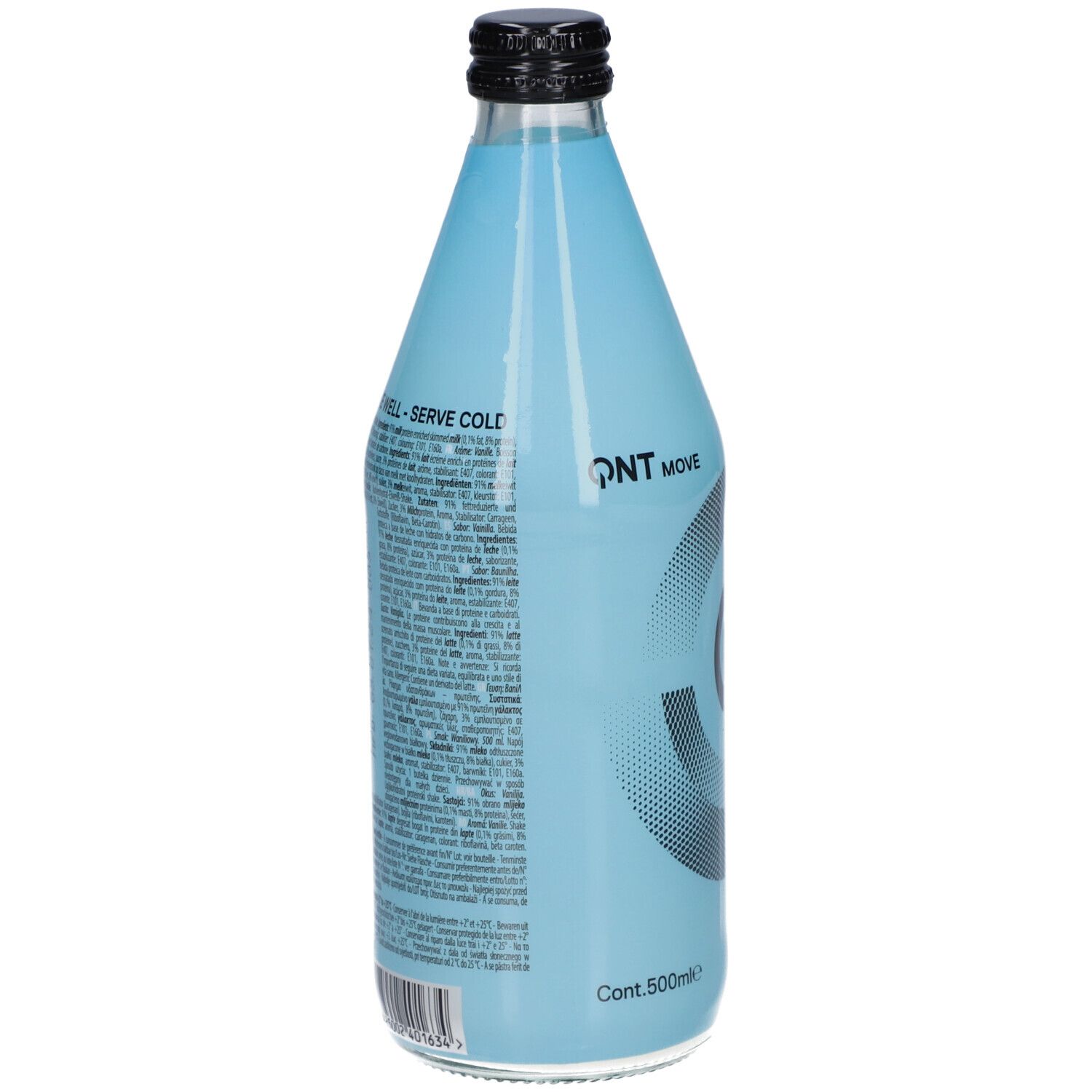 Protein Shake Glass Bottle  QNT (12er Pack)