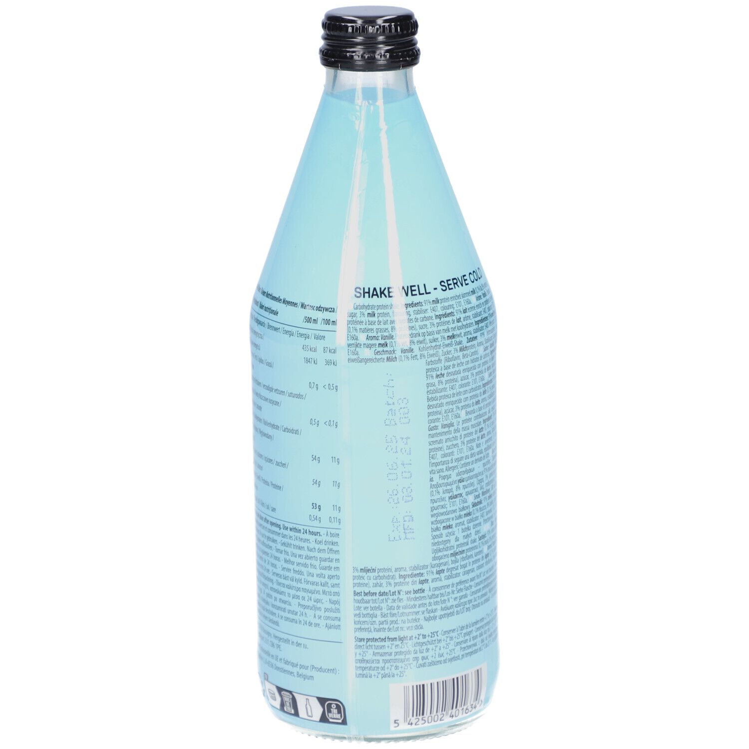 Protein Shake Glass Bottle  QNT (12er Pack)