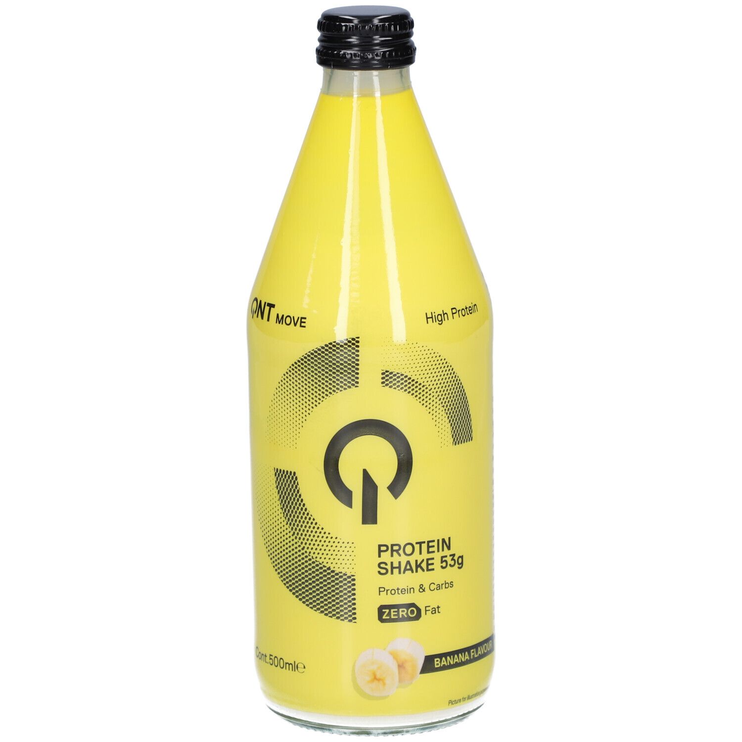 Protein Shake Glass Bottle  QNT (12er Pack)
