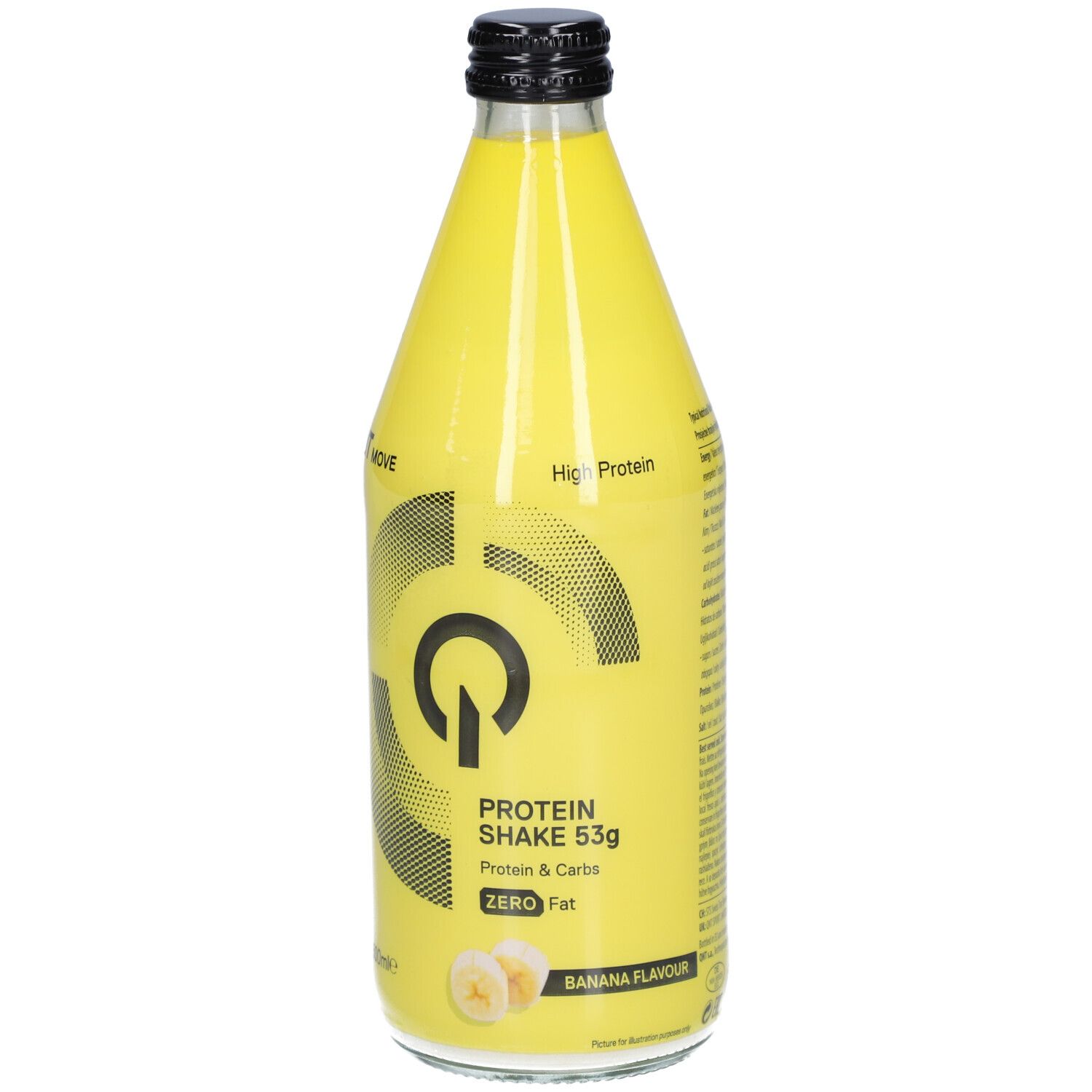 Protein Shake Glass Bottle  QNT (12er Pack)