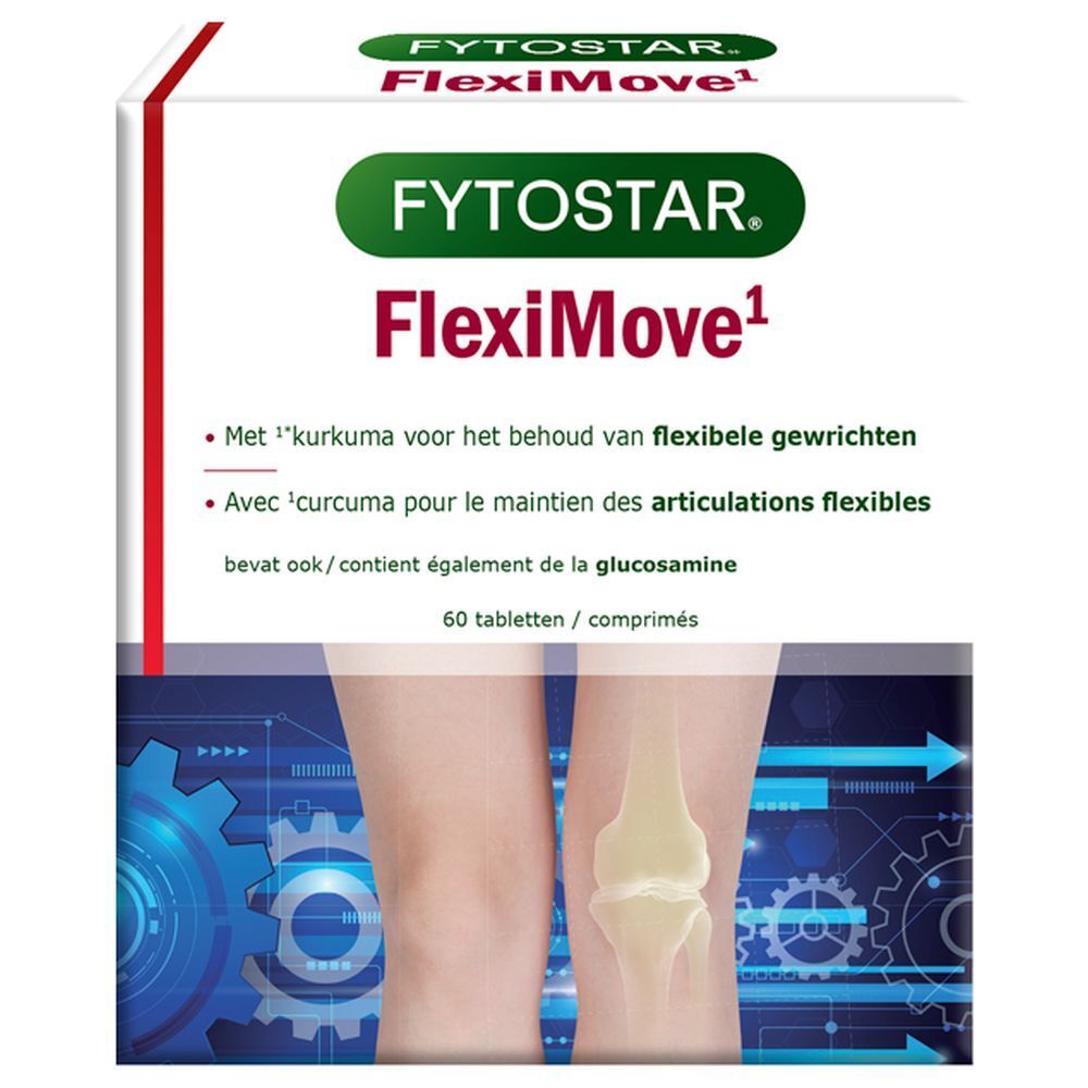 Fytostar FlexiMove High-Curcumine + Glucosamine | Flexibele Gewrichten 60 Tabletten