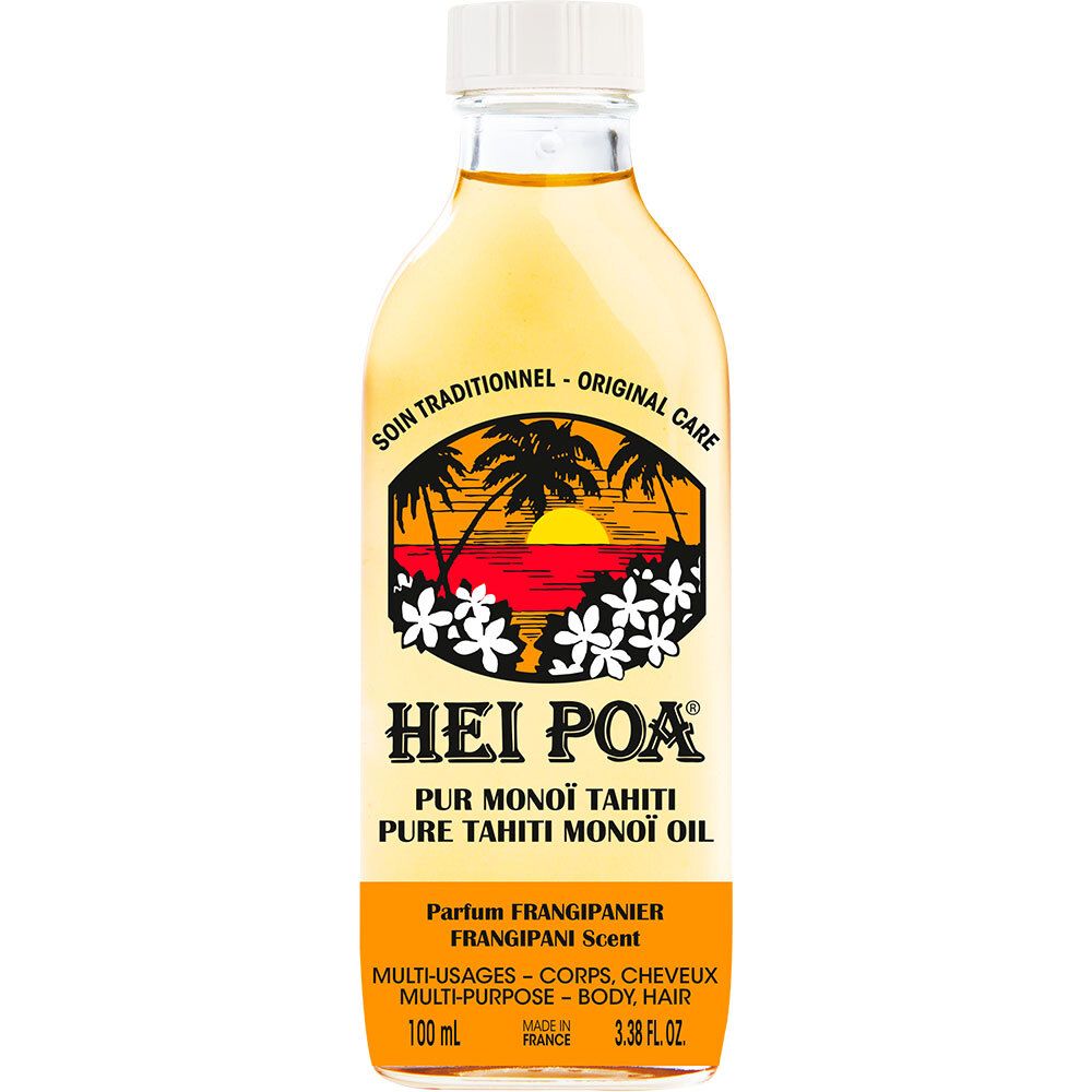 Hei Poa Pure Tahiti Monoi Oil Multi-Purpose Frangipani 100 ml Eau de Parfum
