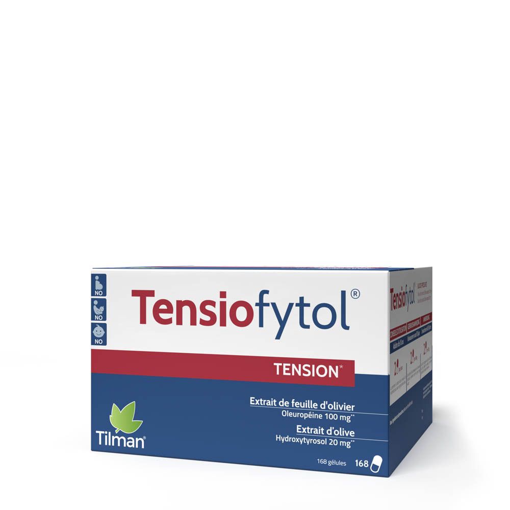 Boîte de Tensiofytol. Contient 168 gélules. Marque Tilman.