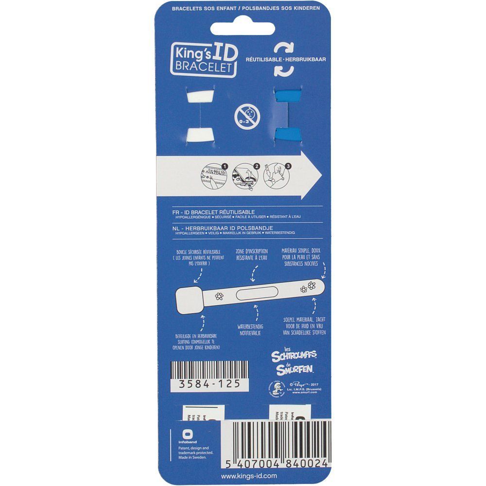Rückseite der Verpackung. Anweisungen und Produktinformationen. Wiederverwendbar-Symbol. Barcode und Logo.