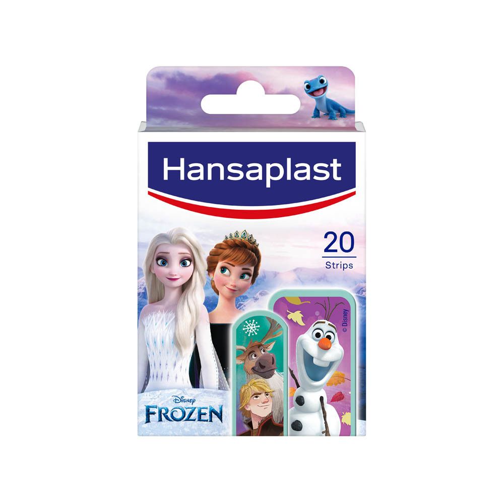 Boîte de pansements Hansaplast. Personnages Frozen. 20 pansements.