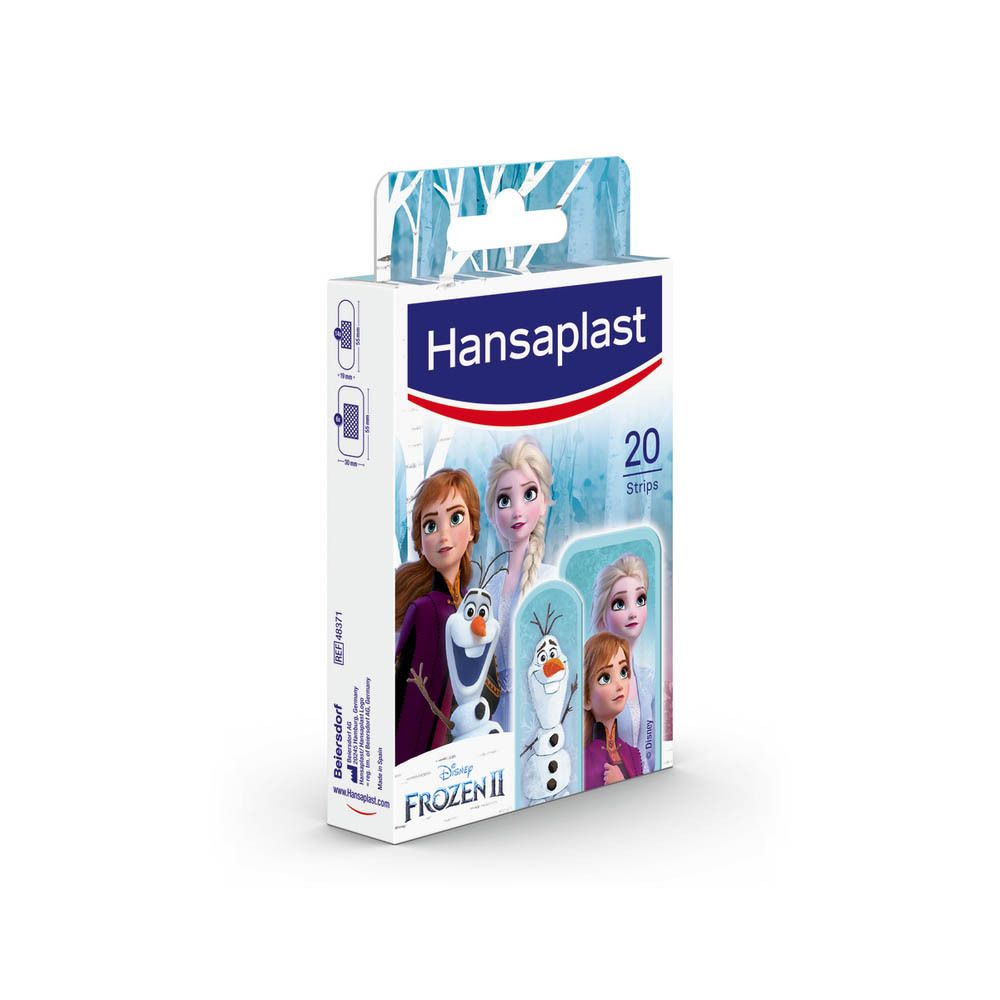 Boîte de pansements Hansaplast. Illustrations Frozen. 20 pansements.