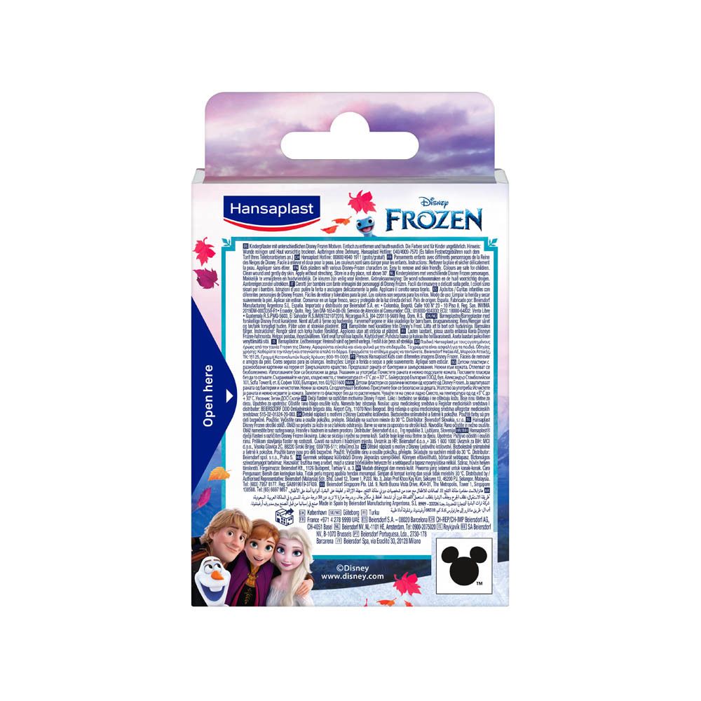Hansaplast pleisterverpakking. Frozen-figuren. 20 pleisters.