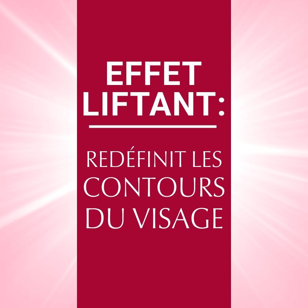 Texte : Effet lifting : redéfinit les contours du visage.