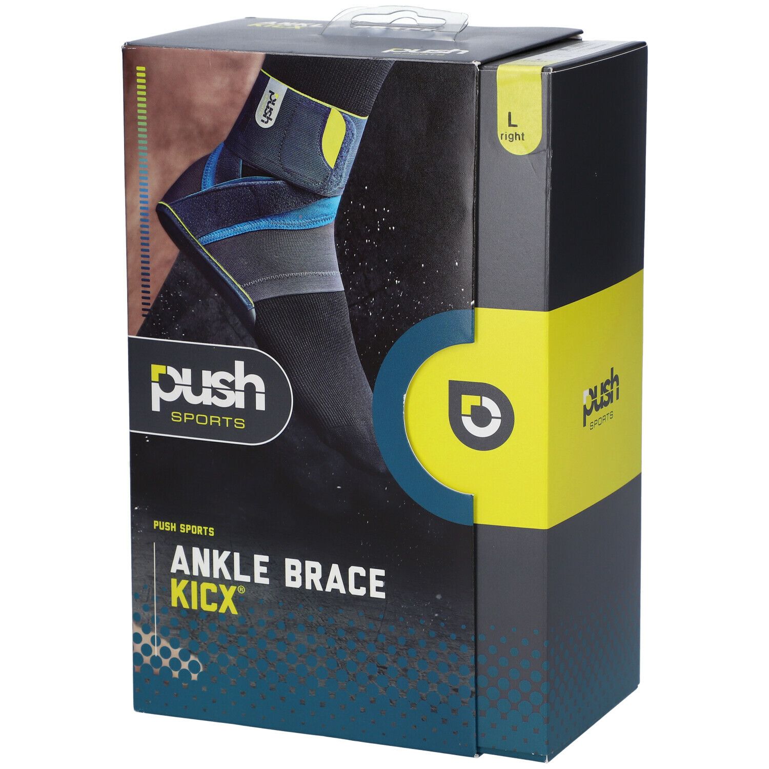 push Sports Ankle Brace Kicx Chevillère Droite Large 34,5 - 39,5 cm