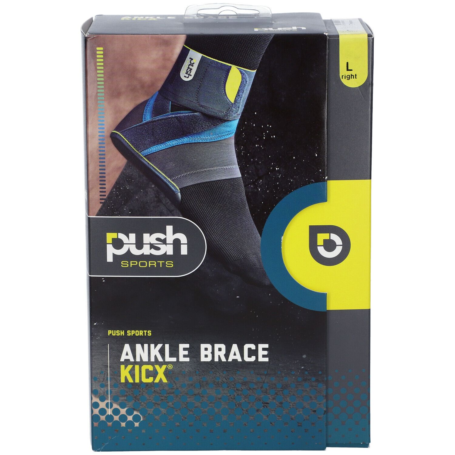 push Sports Ankle Brace Kicx Chevillère Droite Large 34,5 39,5 cm 1