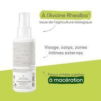 A-Derma Cytelium Spray. Flacon avec informations. Texte sur les ingrédients et l'utilisation.