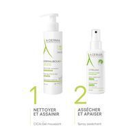 A-Derma Cytelium Spray. Flacon blanc avec vaporisateur. Nom du produit et logo visibles. 100 ml.