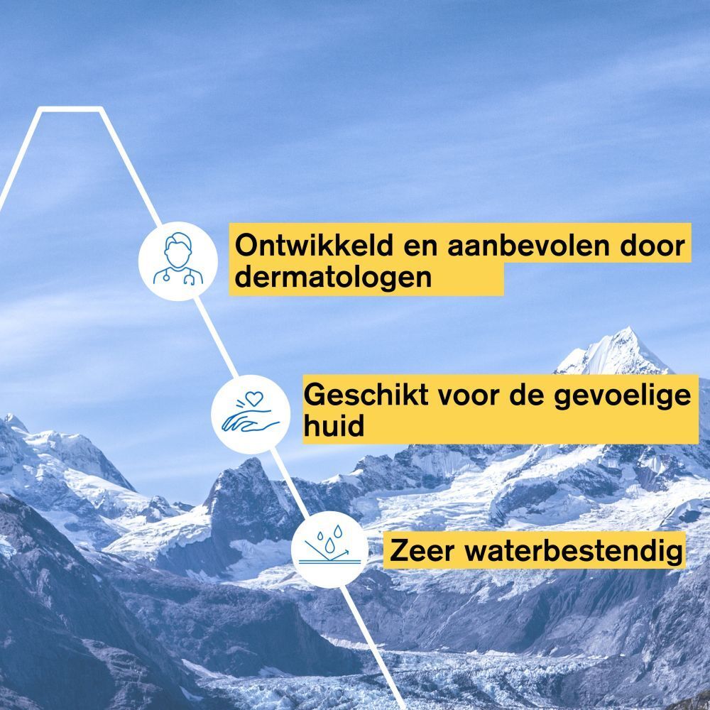 Uriage Bariésun spray. Geschikt voor gevoelige huid, zeer waterbestendig.