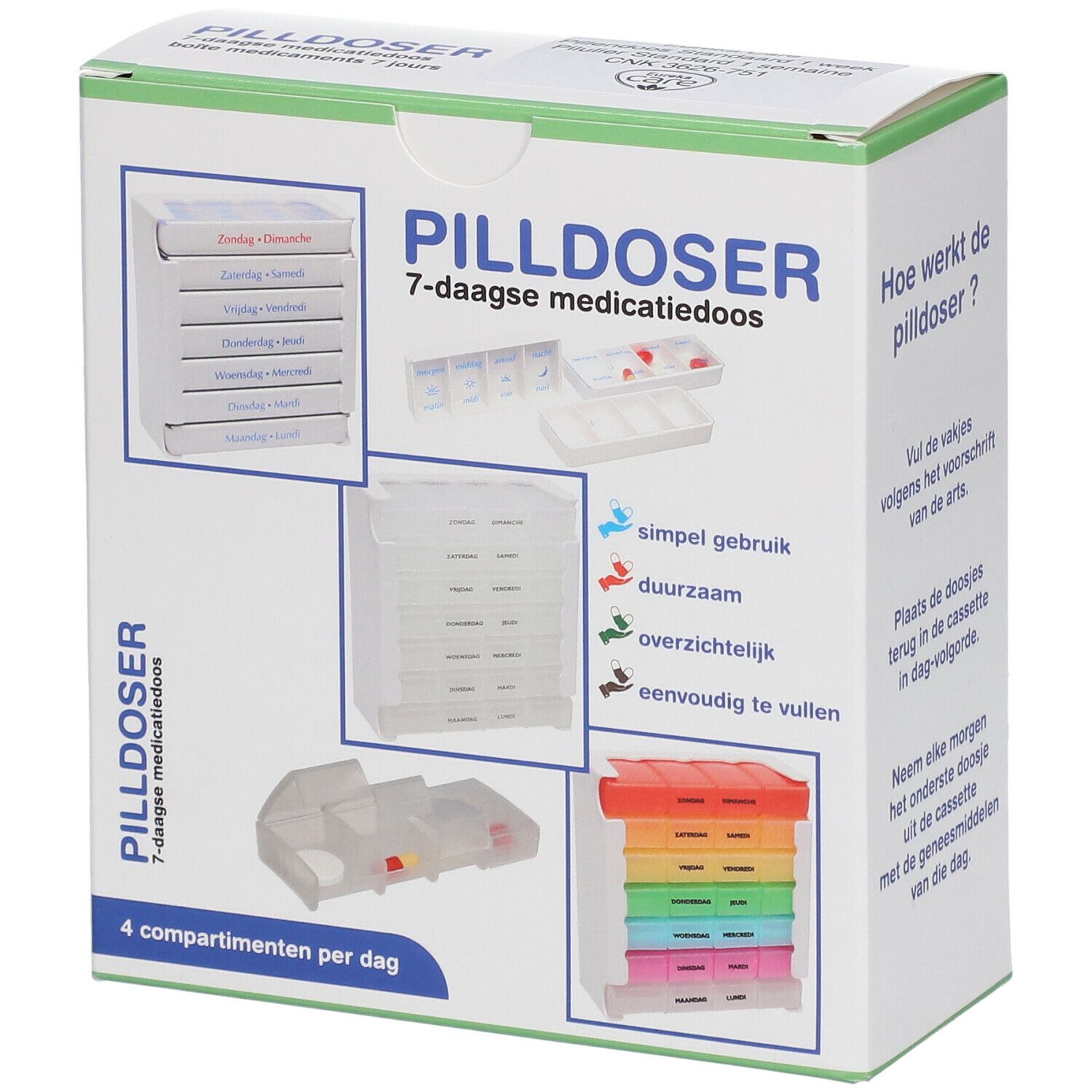 Eureka Care Pilulier Standard – 1 Semaine