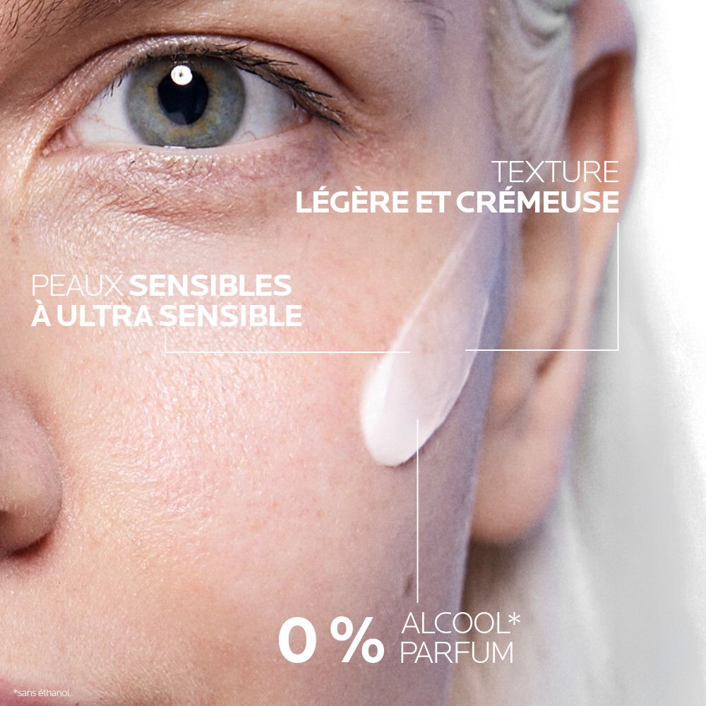 Dos du tube. Texte : 40 ml/39 g. Texte : Répare et protège la barrière cutanée. 0% alcool.