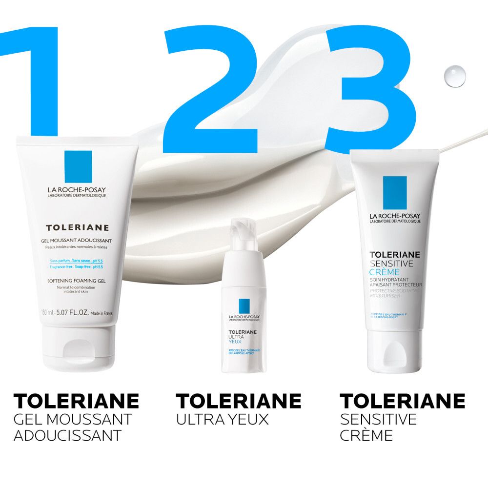 Dos du tube. Texte : 40 ml/39 g. Texte : Répare et protège la barrière cutanée. 0% alcool.