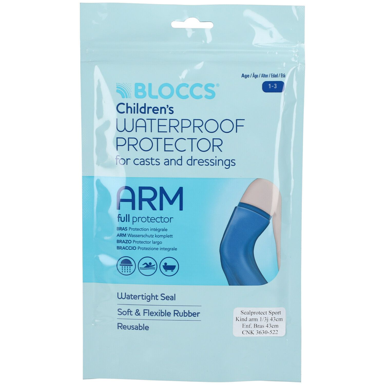 Bloccs® Protection waterproof Enfant Sport Bras 1-3 ans 43 cm