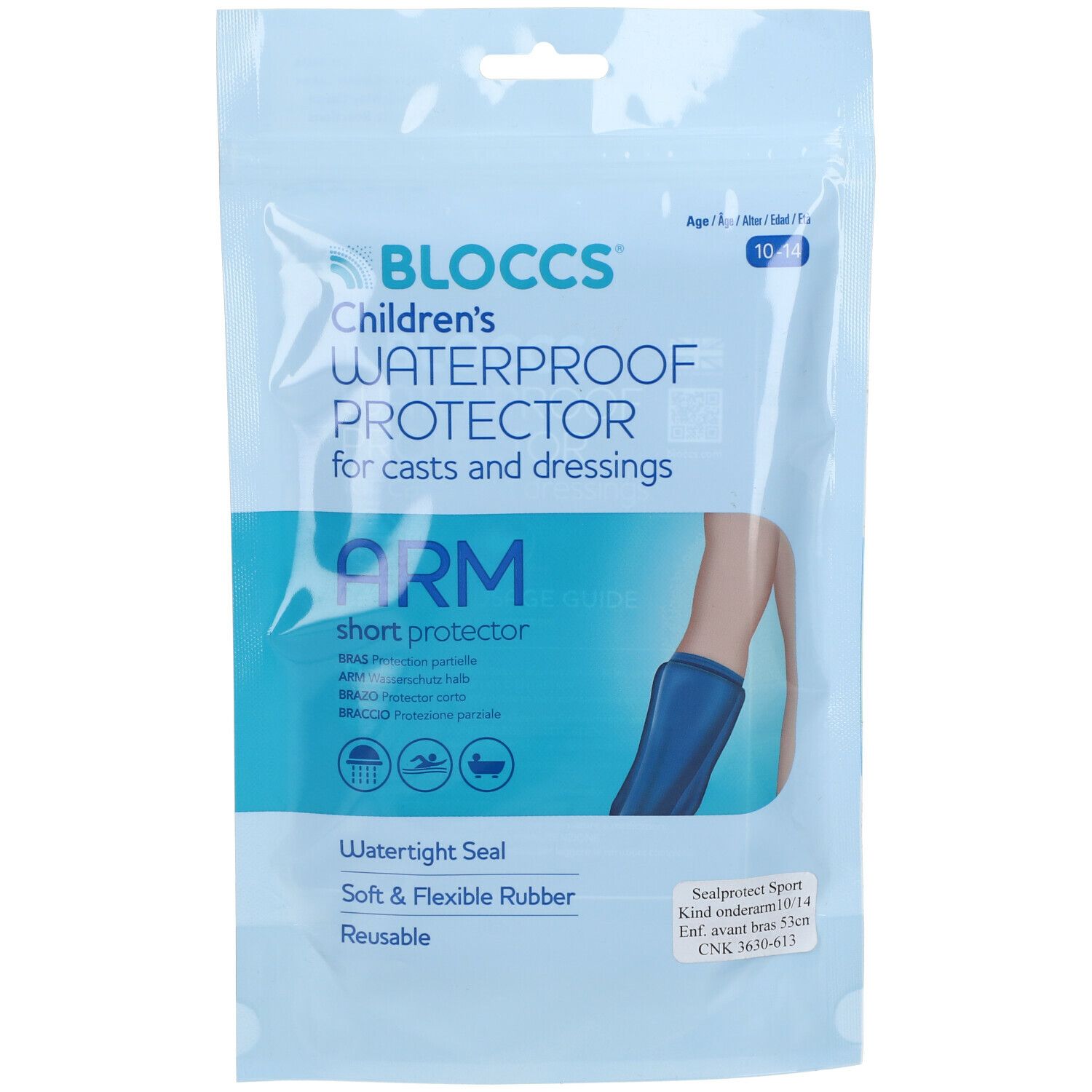 Bloccs® Protection waterproof Enfant Sport avant-bras 10-14 ans 53 cm