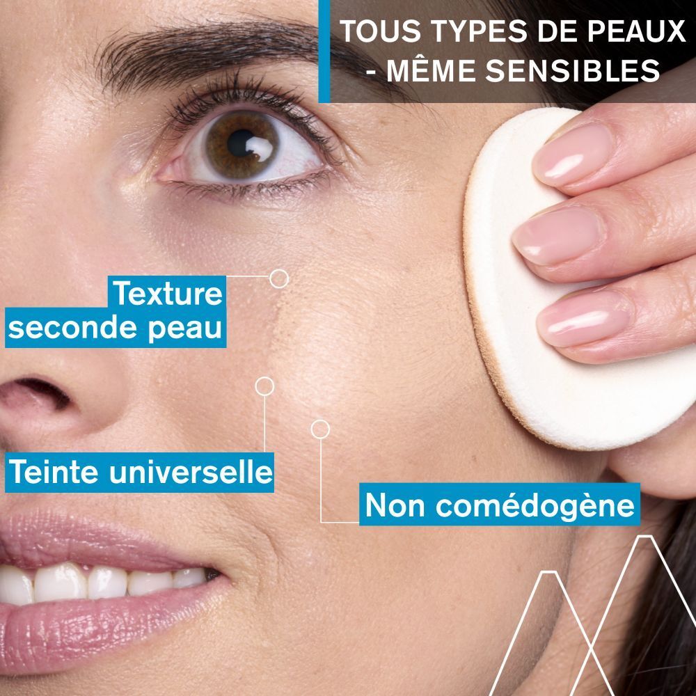 Crème compacte teintée SPF30 Uriage. 3-en-1: soin, maquillage, protection solaire.