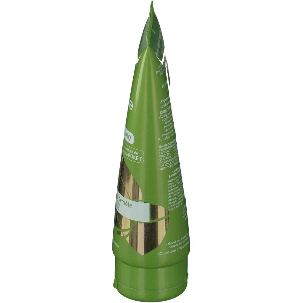 Groene tube, zijaanzicht. Opschrift "Biocyte Keratine forte". Gouden details. 200 ml.