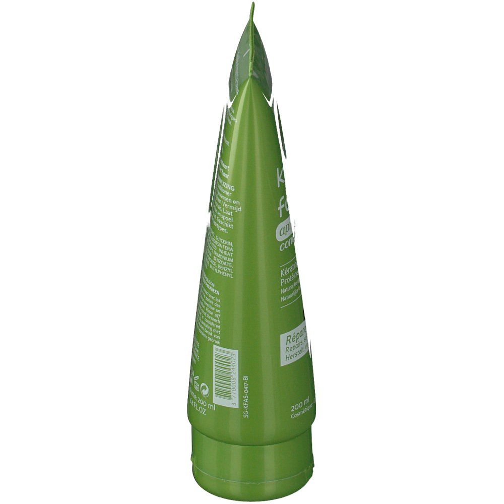 Groene tube, zijaanzicht. Opschrift "Biocyte Keratine forte". 200 ml.