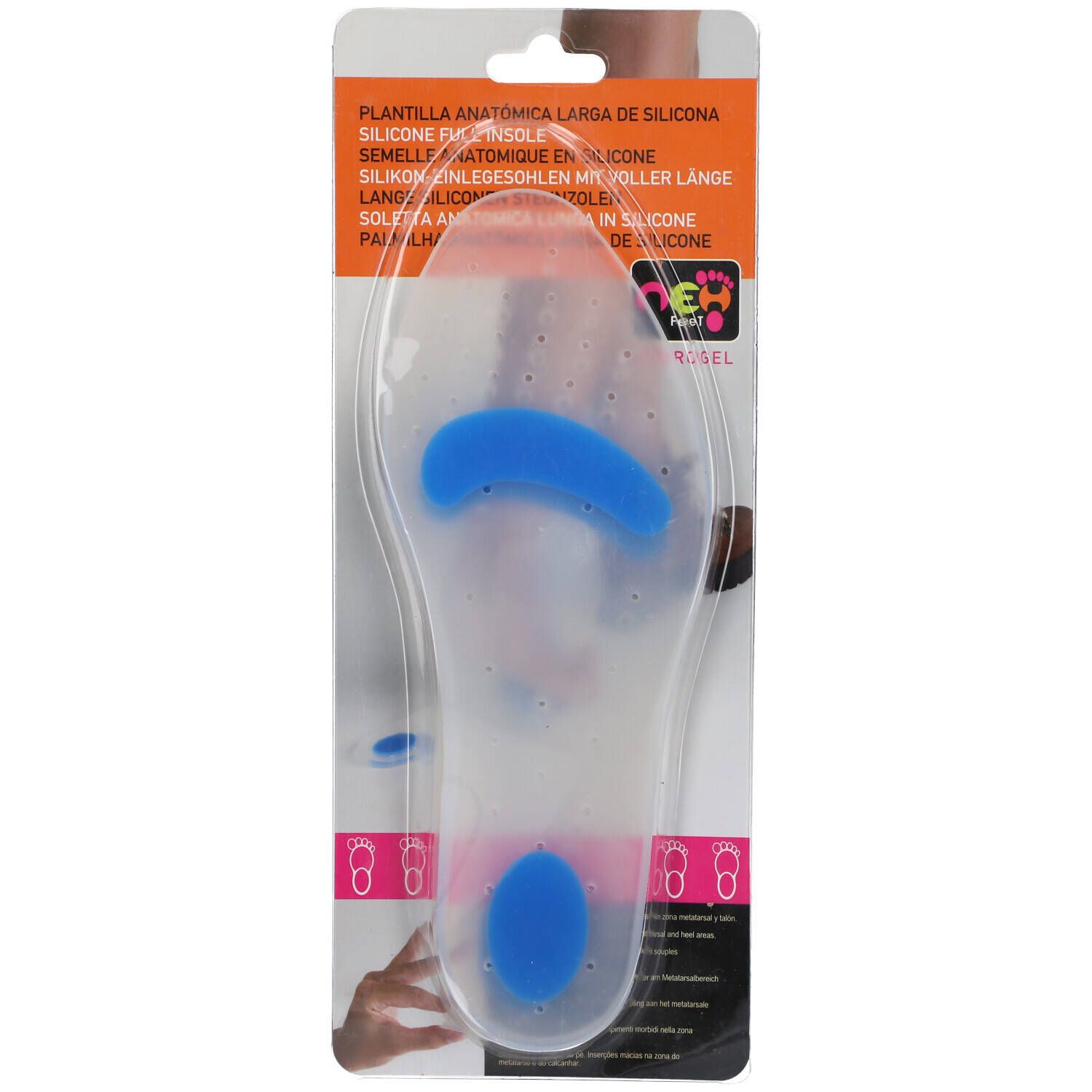 NEH Feet Semelles Orthopédiques Longues Silicone Taille 43-44