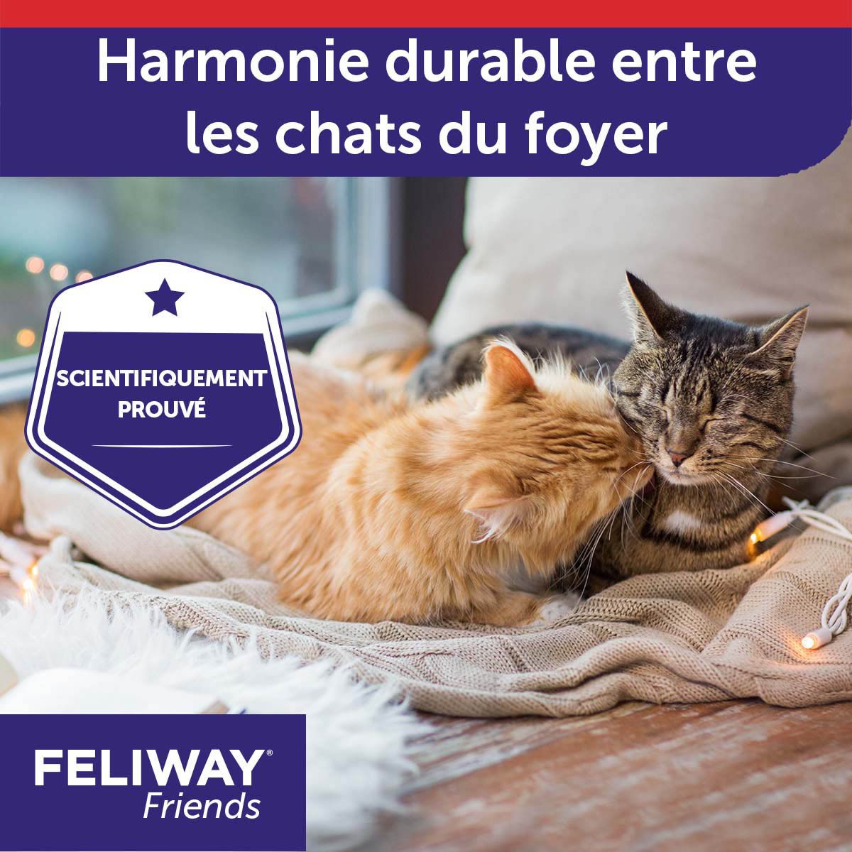FELIWAY® FRIENDS. Flacon 48 ml. Analogue de la phéromone féline.