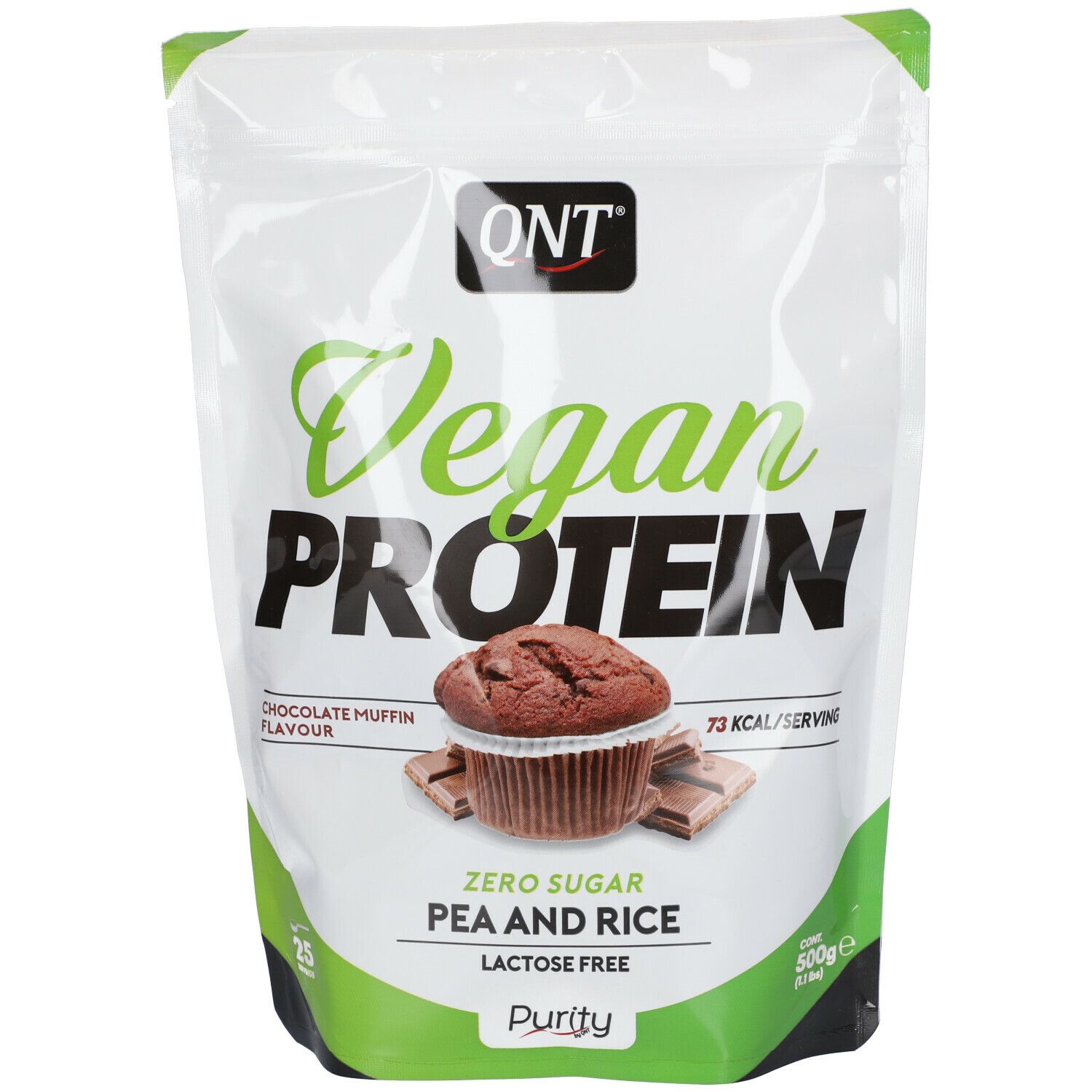 QNT Vegan Protein Chocolate Muffin 500 g Pulver