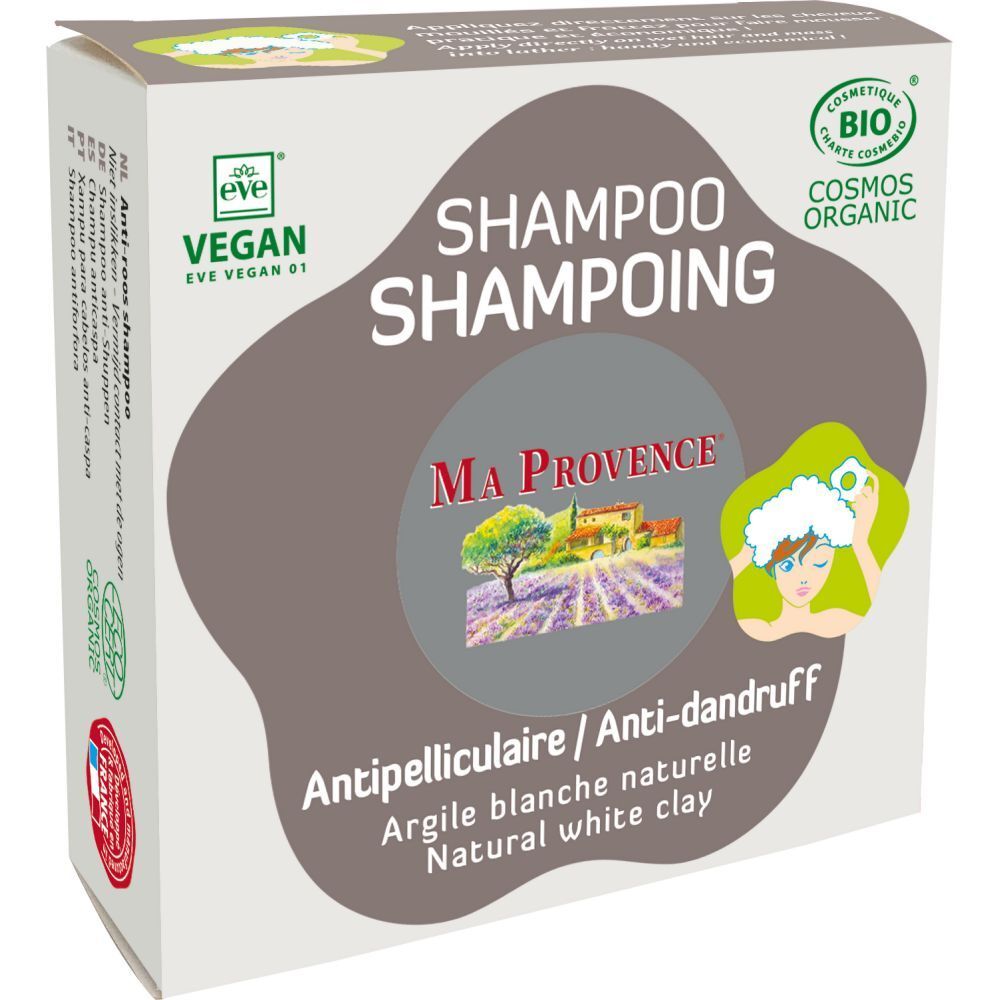 Ma Provence Shampooing biologique solide, antipelliculaire