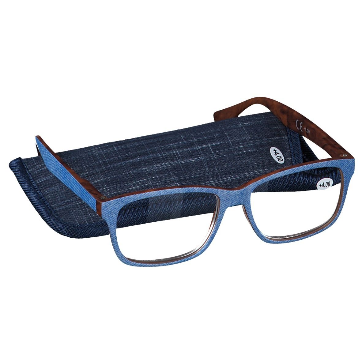 Pharma Glasses Lunettes Palerma Jeans +4.00