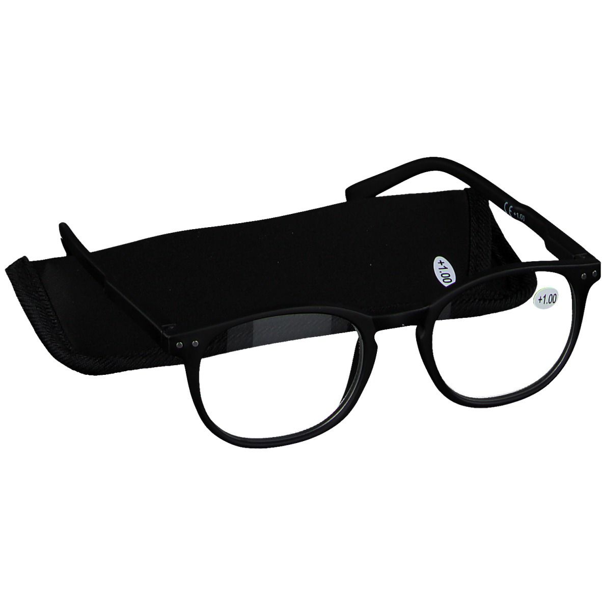 Pharma Glasses Lunettes de lecture noir + 1.00