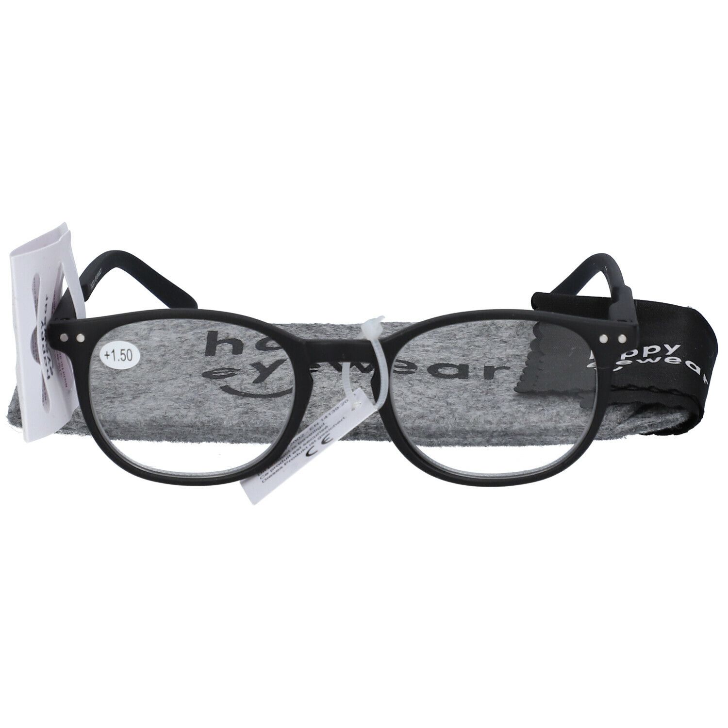 Pharma Glasses Lunettes de lecture Roma noir + 1.50