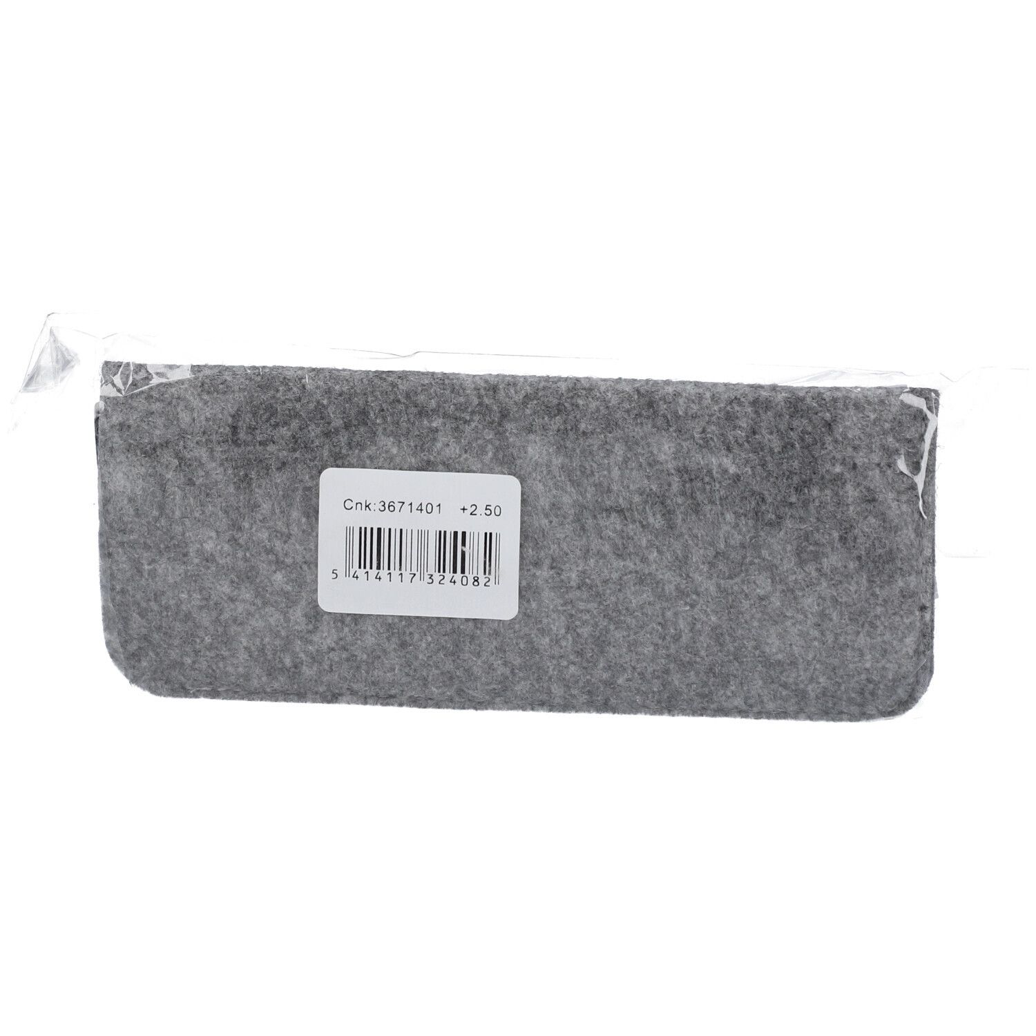 Schwarze Lesebrille mit Etui, Stärke +2.50.