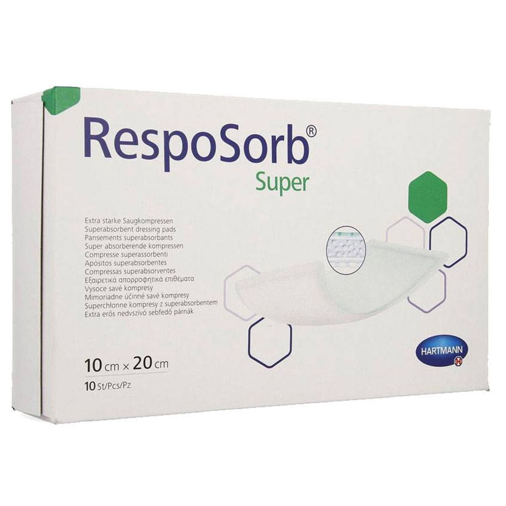 Hartmann RespoSorb Super Verband 10x20cm 6850214