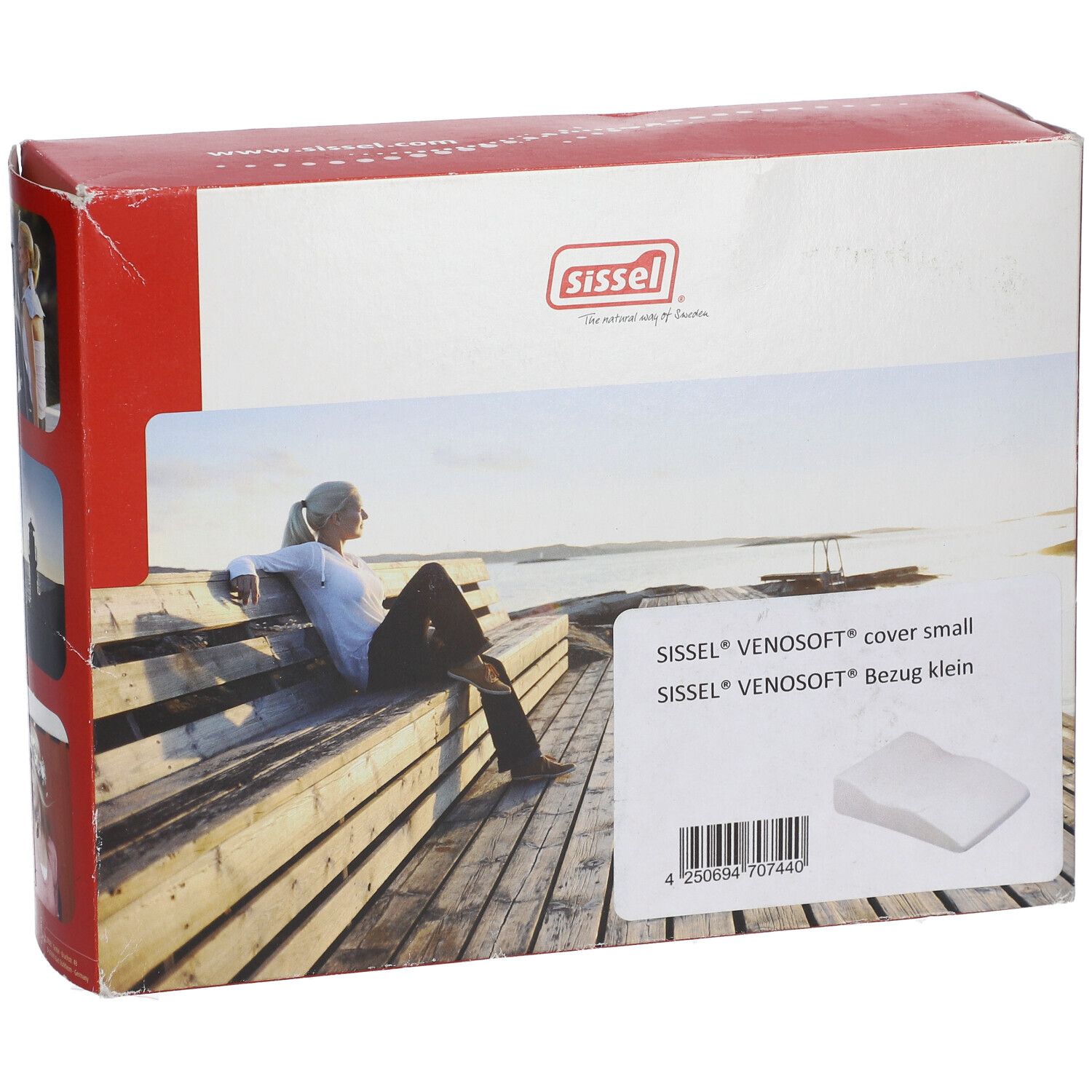 SISSEL VENOSOFT Bezug klein. Weißer Bezug für ein kleines Kissen.
