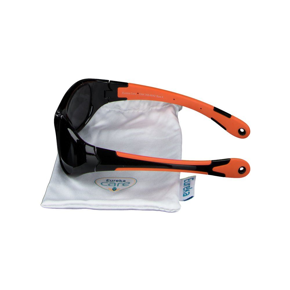 Eureka Pharma® Sonnenbrille für Kinder Schwarz-Orange 4–12 Jahre
