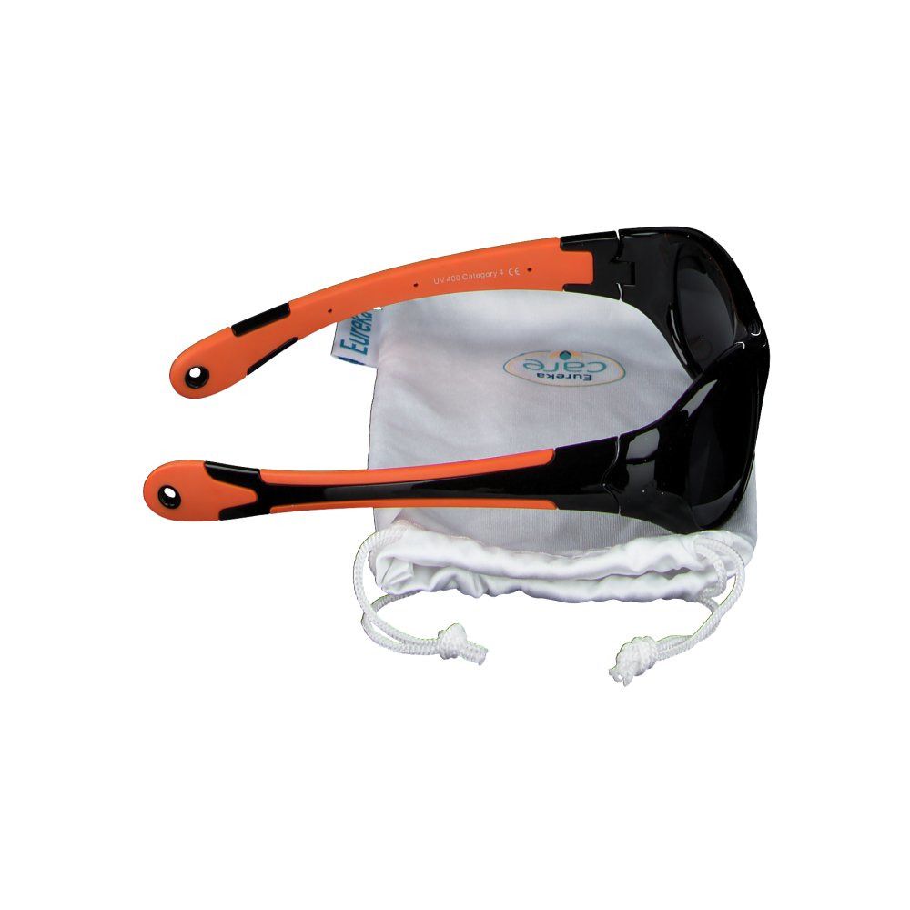 Eureka Pharma® Sonnenbrille für Kinder Schwarz-Orange 4–12 Jahre