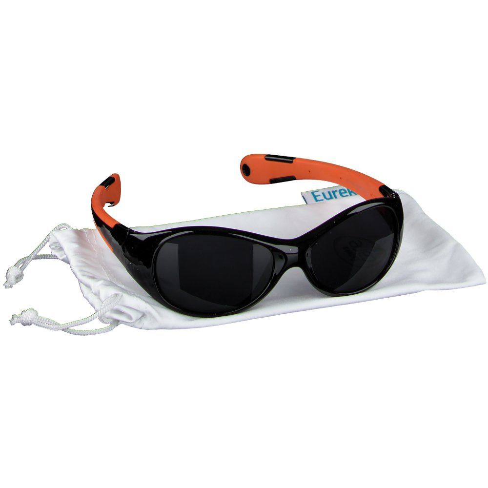 Eureka Pharma® Sonnenbrille für Kinder Schwarz-Orange 4–12 Jahre