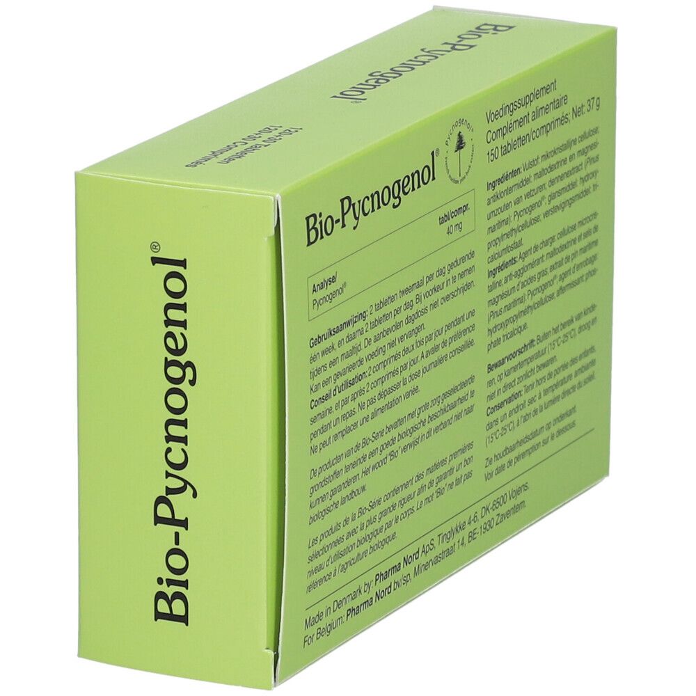Groene doos "Bio-Pycnogenol". Franse tekst. 120+30 gratis.