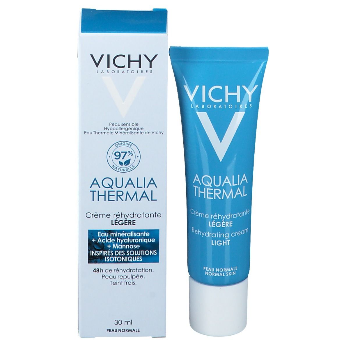 Emballage et tube Vichy Aqualia Thermal. 30ml, peau normale.