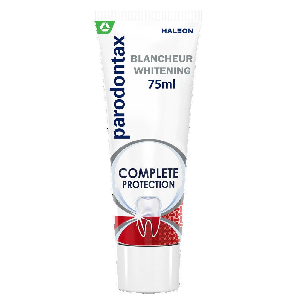 Tube de dentifrice. Parodontax Complete Protection, blanchiment. 75ml.